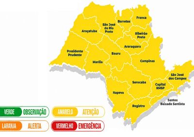 Defesa Civil coloca todo o estado em aten&ccedil;&atilde;o de 22 a 24 de outubro; previs&atilde;o indica raios, rajadas de vento e risco de alagamentos

