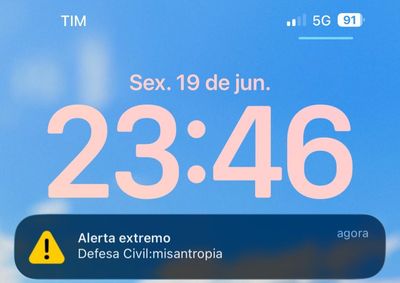 Mensagem enviada pelo sistema de alerta emergencial n&atilde;o foi emitida pela Defesa Civil e mobilizou &oacute;rg&atilde;os estaduais e federais para investigar a origem.
