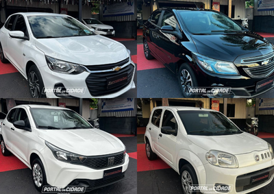 Quatro op&ccedil;&otilde;es de ve&iacute;culos dispon&iacute;veis na Ferreira Car abaixo da tabela FIPE para voc&ecirc; que sonha em ter um carro pr&oacute;prio.