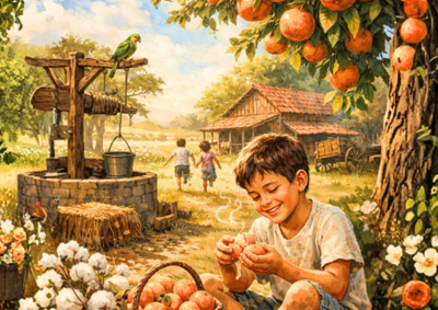 Lembran&ccedil;as de uma fruta e de um mundo de aventuras que cabiam numa tarde.