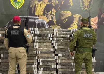 Com o apoio do c&atilde;o farejador Zeus, os agentes localizaram o esconderijo da droga. No local, foram encontrados diversos fardos de maconha.