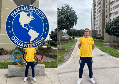 Gabriel Alves, de 22 anos, representa o Brasil na prova dos 400 metros com barreiras em Lima.
