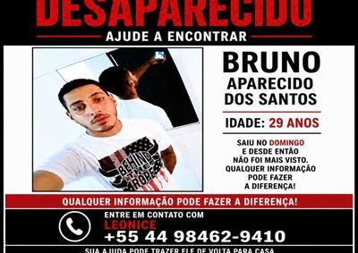 Bruno Aparecido dos Santos, de 29 anos, saiu de casa no domingo (5) dizendo que retornaria em seguida e, desde ent&atilde;o, n&atilde;o foi mais visto.