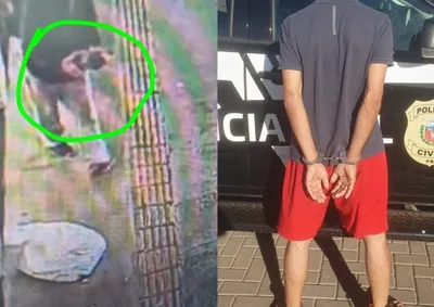 Suspeito, conhecido como "Veio do Saco", foi identificado por c&acirc;meras de seguran&ccedil;a e responder&aacute; por apropria&ccedil;&atilde;o de coisa achada.