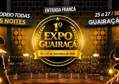 Evento ser&aacute; realizado de 25 a 27 de setembro, em Guaira&ccedil;&aacute;, com entrada gratuita durante os tr&ecirc;s dias.