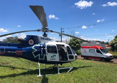 Acidente dom&eacute;stico aconteceu enquanto a m&atilde;e cozinhava; crian&ccedil;a precisou ser intubada e transferida de helic&oacute;ptero para Maring&aacute;.