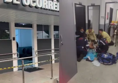 Suspeito teria quebrado uma porta de vidro e avan&ccedil;ado contra policiais em Maring&aacute;.