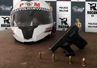 Pistola calibre 7,65 mm municiada estava armazenada de forma irregular em resid&ecirc;ncia no Condom&iacute;nio Veneza