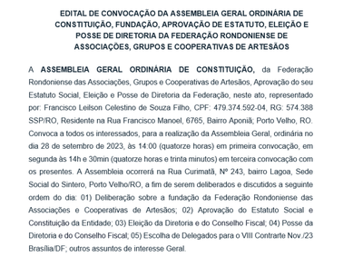 Dia 28 de setembro, &agrave;s 14h, na rua Francisco Manoel, 6765, bairro Aponi&atilde;