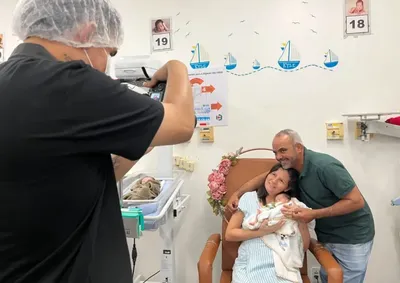 Iniciativa oferece ensaios fotogr&aacute;ficos gratuitos a rec&eacute;m-nascidos internados na unidade
