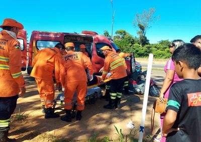 As v&iacute;timas foram socorridas por uma ambul&acirc;ncia do Corpo de Bombeiros