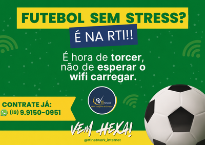 Para acompanhar todos os jogos com qualidade, velocidade e estabilidade, a RTI Network oferece planos de fibra &oacute;ptica que garantem a melhor experi&ecirc;ncia.