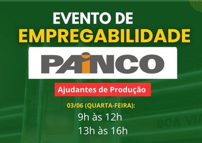Evento de empregabilidade acontece na pr&oacute;xima quarta-feira (3), na Prefeitura, com entrevistas para vagas de ajudante de produ&ccedil;&atilde;o e benef&iacute;cios.