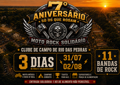 Evento acontece entre os dias 31 de julho e 2 de agosto, no Clube de Campo de Rio das Pedras