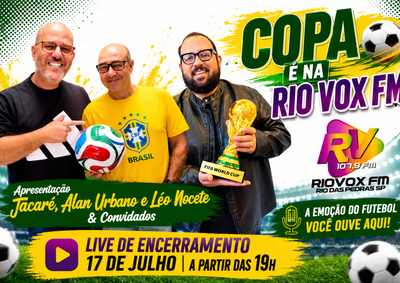 Live especial come&ccedil;a &agrave;s 19h desta sexta-feira e re&uacute;ne convidados que marcaram o programa "Copa &eacute; na Rio Vox FM".