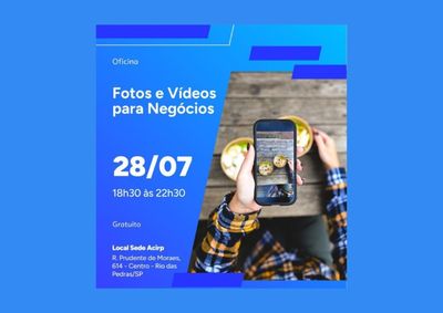 Capacita&ccedil;&atilde;o ensina t&eacute;cnicas de fotografia, grava&ccedil;&atilde;o e edi&ccedil;&atilde;o de conte&uacute;dos para redes sociais, ajudando empreendedores a fortalecerem sua divulga&ccedil;&atilde;o.