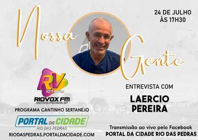 A entrevista ser&aacute; nesta sexta-feira, dia 24 de julho, a partir das 17h30, no Programa Cantinho Sertanejo
