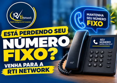 Quem n&atilde;o quer perder o n&uacute;mero de telefone pode manter a mesma linha com a RTI Network, que oferece telefonia fixa, internet fibra &oacute;ptica e muito mais.