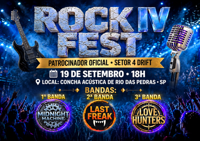 Midnight Machine, Last Freak e Love Hunters se apresentam a partir das 18h em evento na Concha Ac&uacute;stica.