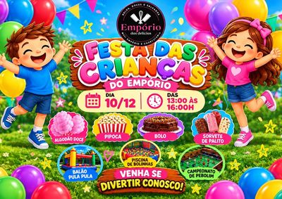 Evento contar&aacute; com doces, brinquedos e campeonato de pebolim, das 13h &agrave;s 16h, no Jardim Dona Rosina