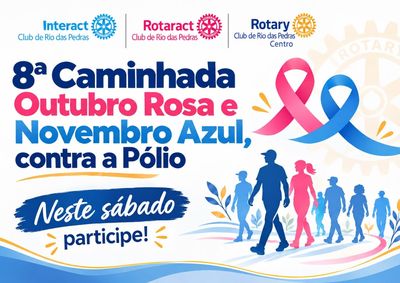 A&ccedil;&atilde;o chega &agrave; 8&ordf; edi&ccedil;&atilde;o e tamb&eacute;m refor&ccedil;a a conscientiza&ccedil;&atilde;o sobre a poliomielite; concentra&ccedil;&atilde;o ser&aacute; &agrave;s 7h30, na sede do Rotary Club