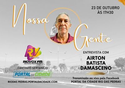 A entrevista ser&aacute; nesta sexta-feira, dia 23 de outubro, a partir das 17h30, no Programa Cantinho Sertanejo