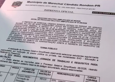 Processo seletivo prev&ecirc; cadastro reserva para est&aacute;gio remunerado em n&iacute;veis m&eacute;dio, superior e p&oacute;s-gradua&ccedil;&atilde;o