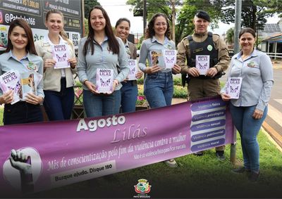 Evento gratuito integra a programa&ccedil;&atilde;o do Agosto Lil&aacute;s; nesta quinta-feira (20), Creas realiza ped&aacute;gio com panfletagem 