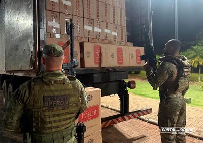 Carga de origem paraguaia estava escondida em um caminh&atilde;o que tentou fugir de abordagem durante patrulhamento em estradas rurais