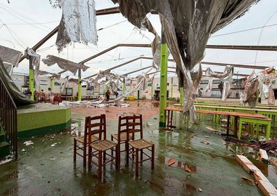 Clube Alian&ccedil;a, na Comunidade 5 de Outubro, teve parte da estrutura destru&iacute;da durante o temporal de ter&ccedil;a-feira (29)
