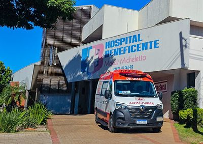 V&iacute;tima sofreu uma fratura em uma das pernas e foi encaminhada pelo SAMU ao Hospital Beneficente Moacir Micheletto