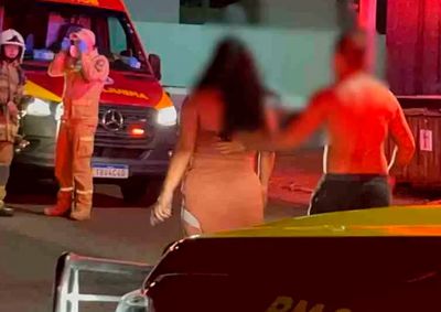 Tr&ecirc;s pessoas receberam atendimento do Siate por suspeita de inala&ccedil;&atilde;o de fuma&ccedil;a; geladeira ficou destru&iacute;da pelas chamas