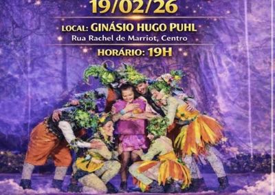 Apresenta&ccedil;&atilde;o do Grupo Sou Arte acontecer&aacute; &agrave;s 19h, no Gin&aacute;sio Hugo Puhl, com entrada gratuita e programa&ccedil;&atilde;o voltada para toda a fam&iacute;lia.