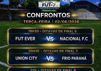 Tr&ecirc;s confrontos das oitavas de final movimentam a competi&ccedil;&atilde;o municipal e prometem fortes emo&ccedil;&otilde;es dentro de campo.