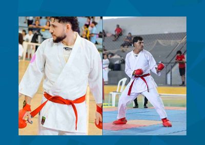 Andr&eacute; Machado Munarin e Kaio L&aacute;zaro Assis Nogueira representam a UKIRO, Dojo Okinawa Clube e Team Dantas na CNKB entre 2 e 5 de julho