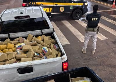 A&ccedil;&atilde;o policial em Pimenta Bueno resultou na pris&atilde;o de um motorista ap&oacute;s tentativa de fuga; carga inclu&iacute;a coca&iacute;na, skunk e haxixe.
