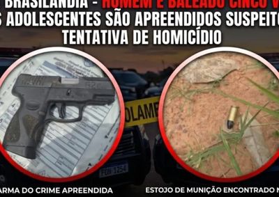 Dois adolescentes foram apreendidos pela Pol&iacute;cia Militar com arma furtada e o celular da v&iacute;tima no munic&iacute;pio do Vale do Guapor&eacute;.