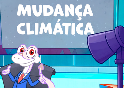 Personagem Proteus usa refer&ecirc;ncias do futebol e da extin&ccedil;&atilde;o animal para discutir mudan&ccedil;as clim&aacute;ticas de forma acess&iacute;vel