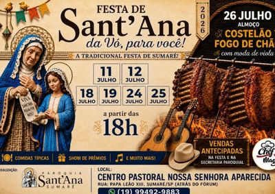 Evento acontece entre os dias 3 e 30 de julho e re&uacute;ne celebra&ccedil;&otilde;es religiosas, atra&ccedil;&otilde;es culturais, shows, gastronomia e a&ccedil;&otilde;es comunit&aacute;rias.