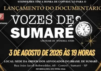Obra audiovisual re&uacute;ne hist&oacute;rias de personalidades que ajudaram a construir o munic&iacute;pio e ter&aacute; lan&ccedil;amento exclusivo na OAB Sumar&eacute;.