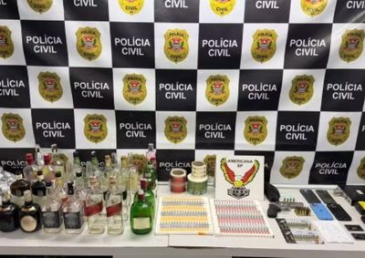 Opera&ccedil;&atilde;o da Dise de Americana apreendeu garrafas, r&oacute;tulos e equipamentos, al&eacute;m de um rev&oacute;lver e 37 muni&ccedil;&otilde;es