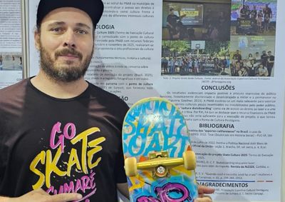 Doutorando em Educa&ccedil;&atilde;o F&iacute;sica apresentou dois trabalhos cient&iacute;ficos sobre skate no CCD 2026, com pesquisas ligadas &agrave; cultura urbana e ao ensino nas escolas