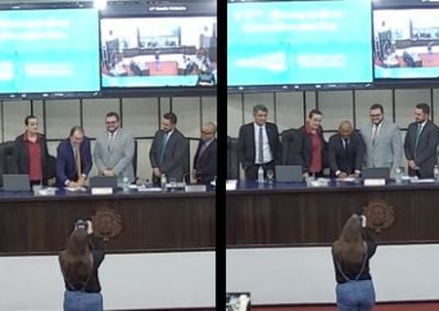 Professor Gen&aacute;rio e Geraldo Weisheimer tomaram posse nesta segunda-feira ap&oacute;s condena&ccedil;&atilde;o de Dudu Barbosa e Valdomiro Boz&oacute; por corrup&ccedil;&atilde;o passiva