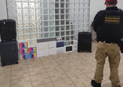 Produtos importados sem comprova&ccedil;&atilde;o fiscal estavam em malas de passageiras que viajavam de Foz do Igua&ccedil;u para Toledo.