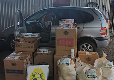 Abordagem ocorreu nas proximidades de Quatro Pontes ap&oacute;s policiais suspeitarem de excesso de peso no Renault Scenic