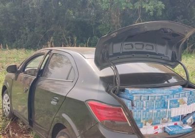 Suspeito fugiu a p&eacute; ap&oacute;s realizar manobra e entrar em uma estrada rural durante abordagem policial na PR-317, em Ouro Verde do Oeste