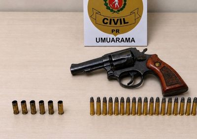 Ap&oacute;s a rente&ccedil;&atilde;o da arma e de 19 proj&eacute;teis, rapaz foi encaminhado &agrave; delegacia, acompanhado pela m&atilde;e