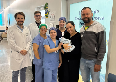 Henrique nasceu em parto de emerg&ecirc;ncia com 31 semanas e p&ocirc;de ir para casa, em Cidade Ga&uacute;cha, nos bra&ccedil;os dos pais ap&oacute;s superar complica&ccedil;&otilde;es