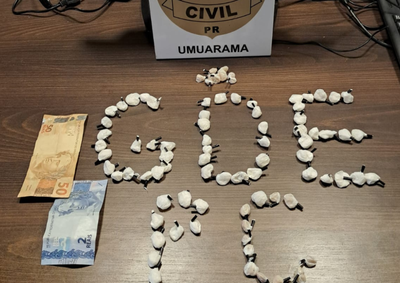 Os presos foram identificados pelas iniciais L. L. C., homem de 19 anos, e M. G. S. M., mulher de 19 anos