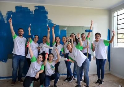 Cooperados, colaboradores e volunt&aacute;rios uniram-se para melhorar a estrutura da institui&ccedil;&atilde;o beneficente